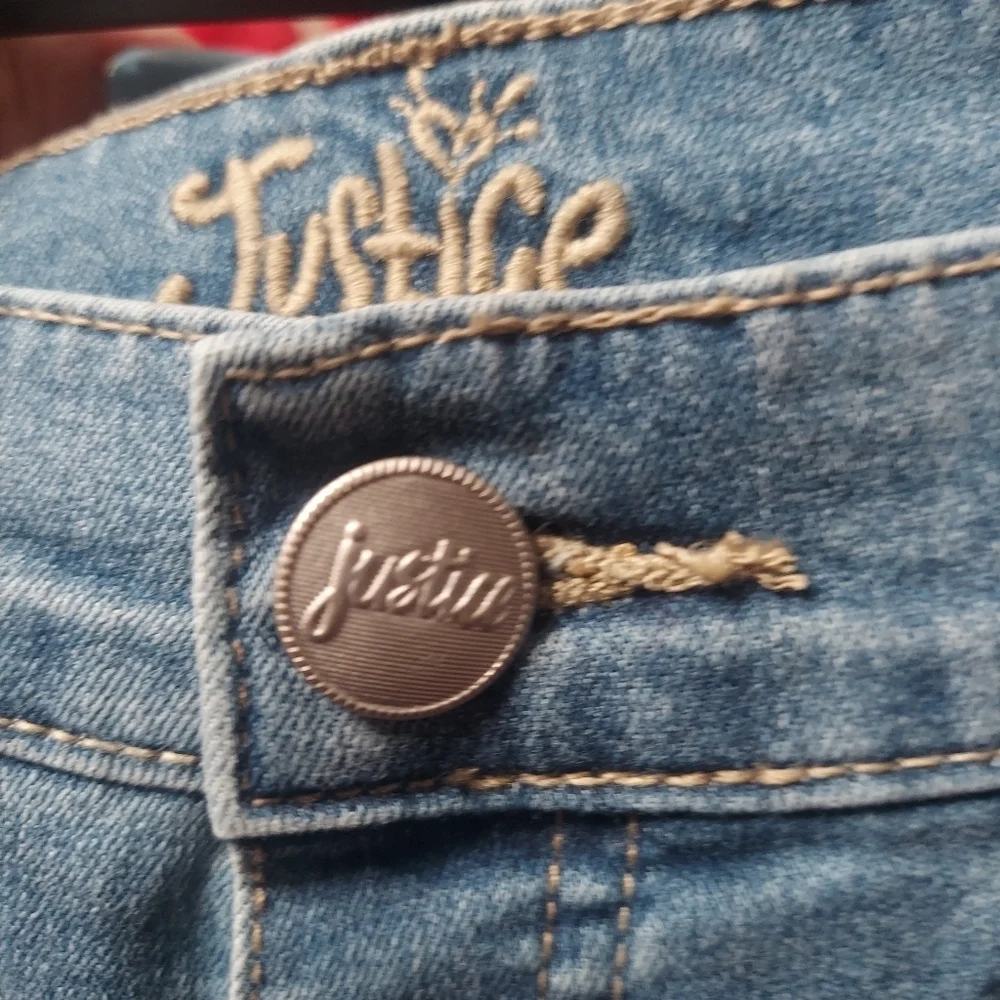 Justice NWT Girls Size 14 1/2 Jeans with Patcwork Detail